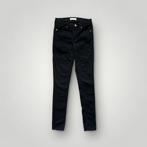 Gap 1969 Jeans Womens 27 Tall Black True Skinny Sculpt Stretch Stay Black Denim - Picture 1 of 9